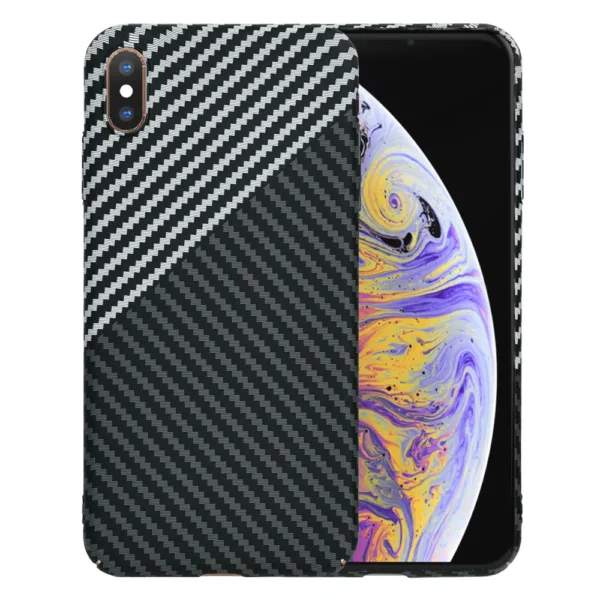 Techsuit - Carbonite FiberShell - iPhone XS Max - Stealth Gray