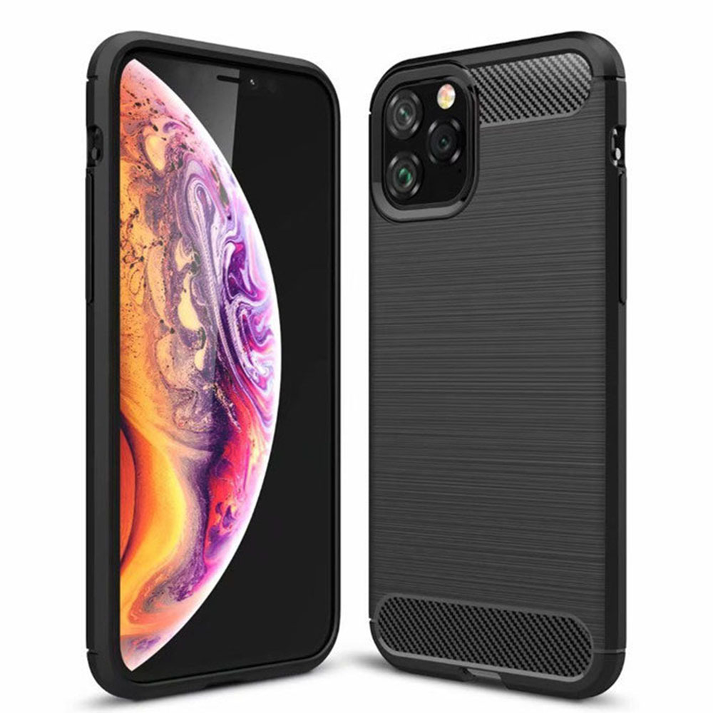 Techsuit - Carbon Silicone - iPhone 11 Pro - Black