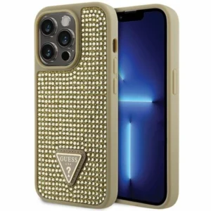 Guess GUHCP14LHDGTPD iPhone 14 Pro 6.1" gold/gold hardcase Rhinestone Triangle