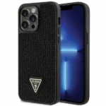 Guess Rhinestone Triangle case for iPhone 14 Pro Max - black