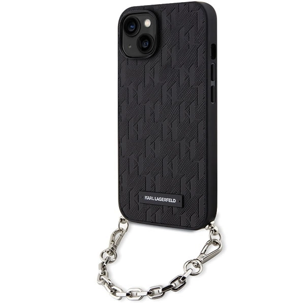 Karl Lagerfeld KLHCP14SSACKLHPK iPhone 14 6.1" black/black hardcase Saffiano Monogram Chain