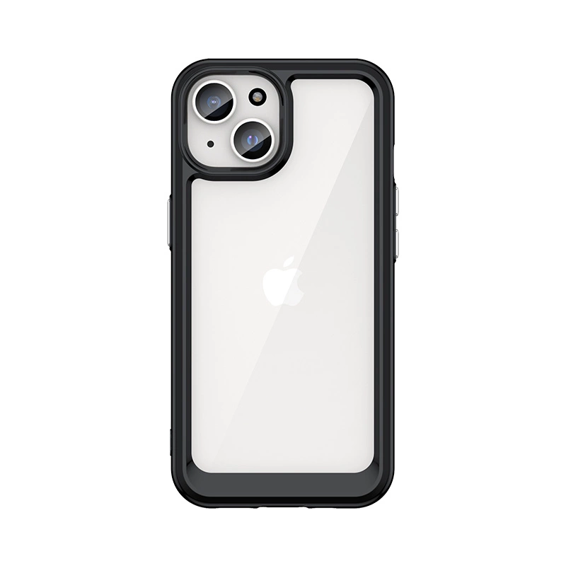 iPhone 15 Outer Space Reinforced Case with Flexible Frame - Black