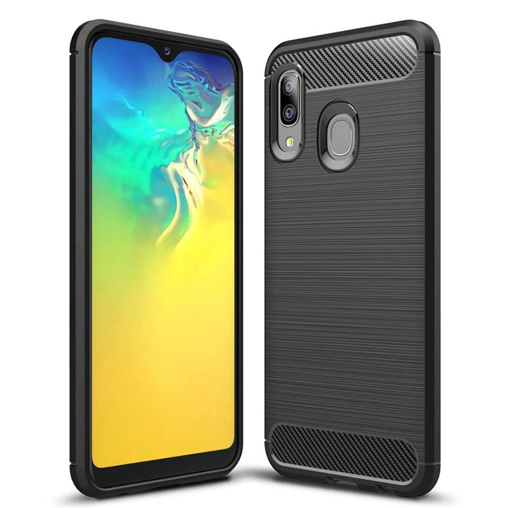 Techsuit - Carbon Silicone - Samsung Galaxy A20e - Black