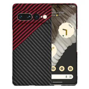 Techsuit - Carbonite FiberShell - Google Pixel 7 Pro - Red Vortex