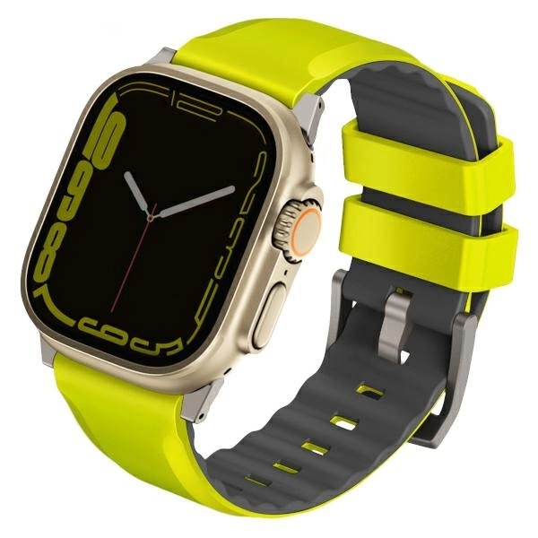 Uniq Linus Airosoft Silicone strap for Apple Watch 1/2/3/4/5/6/7/8/SE/SE2/Ultra 42/44/45/49mm - lime