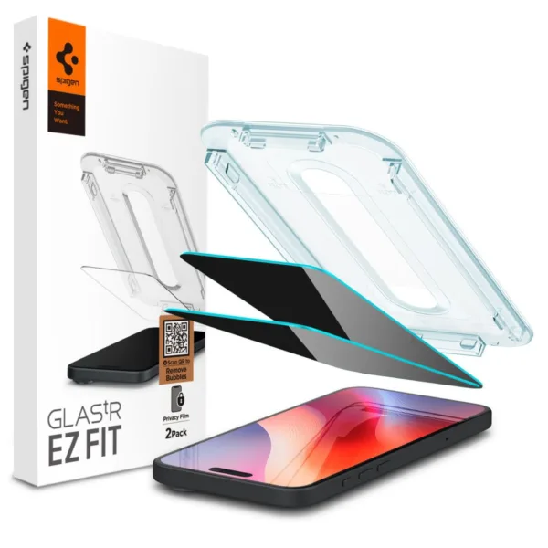 Spigen - Glas.tR EZ-FIT (2 pack) - iPhone 16 Pro Max - Privacy