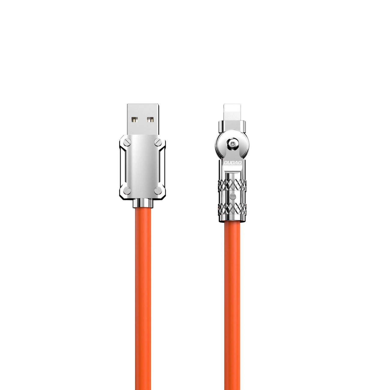 Dudao L24AL USB-A - Lightning angled cable with 180° rotation 30W 1m - orange