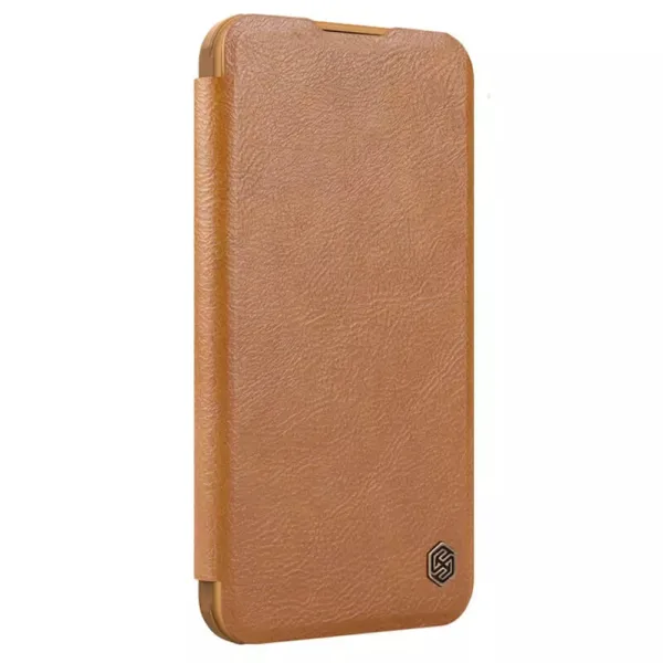 Nillkin - Qin Prop Leather Case - iPhone 16 Pro Max - Brown