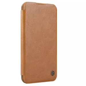 Nillkin - Qin Prop Leather Case - iPhone 16 - Brown