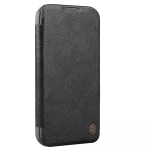 Nillkin - Qin Prop Leather Case - iPhone 16 - Black