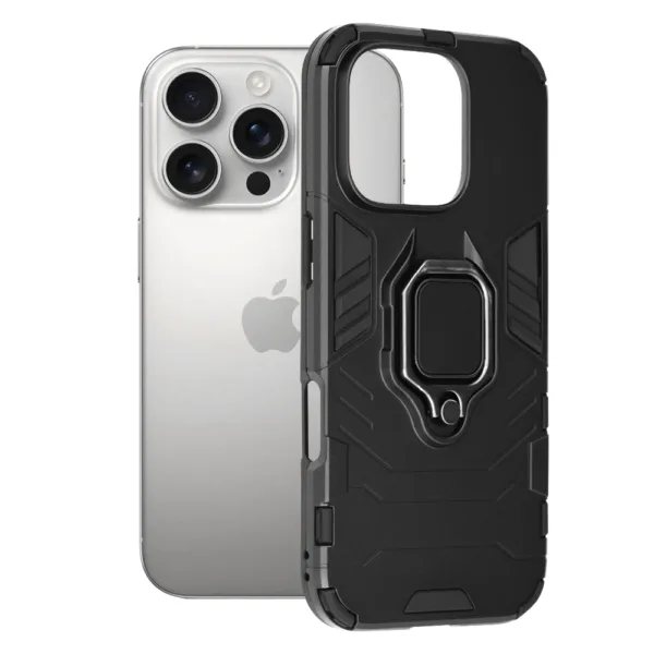 Techsuit - Silicone Shield - iPhone 16 Pro - Black