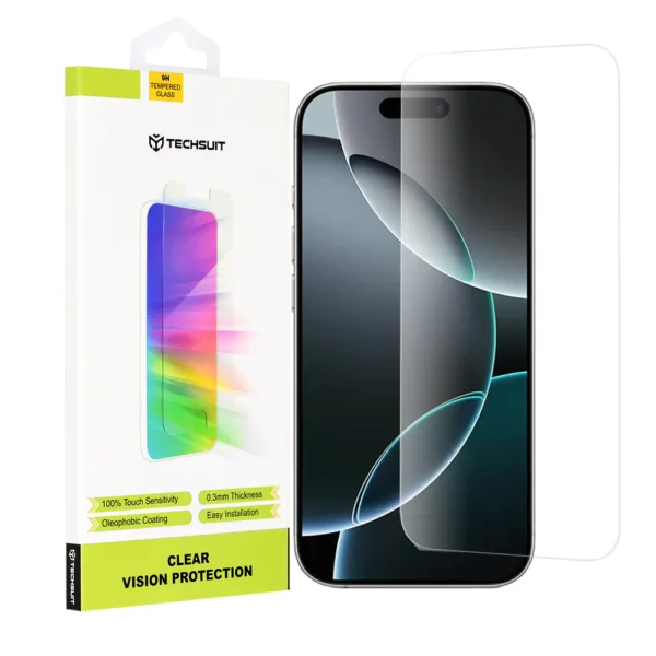 Techsuit - Clear Vision Glass - iPhone 16 Pro - Transparent