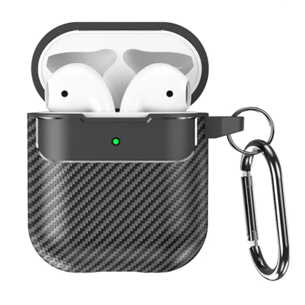 Techsuit - CarbonFiber - for AirPods 1 / 2 - Black