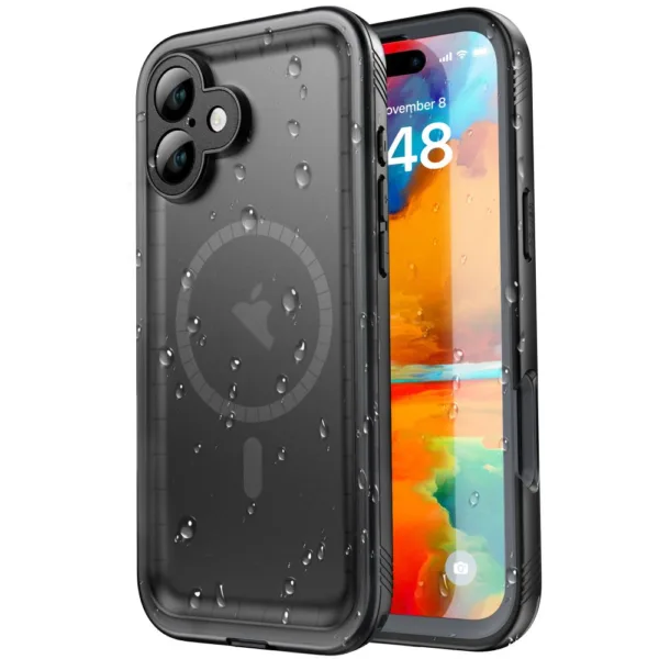 ShellBox - Waterproof IP68 Case - iPhone 16 - Black