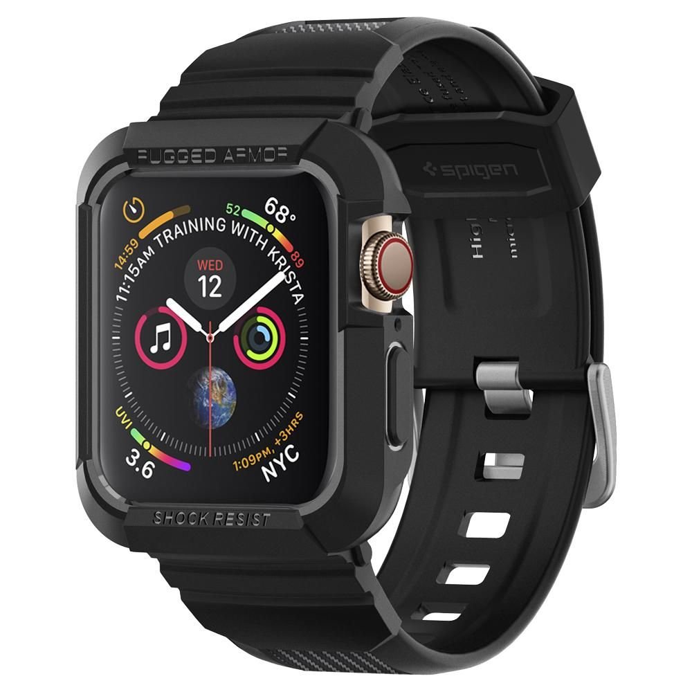 Spigen - Rugged Armor Pro - Apple Watch 4/5/6/7/8/9/SE/SE 2 (44/45mm) - Black