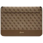 Guess 4G Stripe Metal Logo case for a 14" laptop - brown