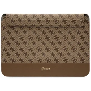 Guess 4G Stripe Metal Logo case for a 14" laptop - brown