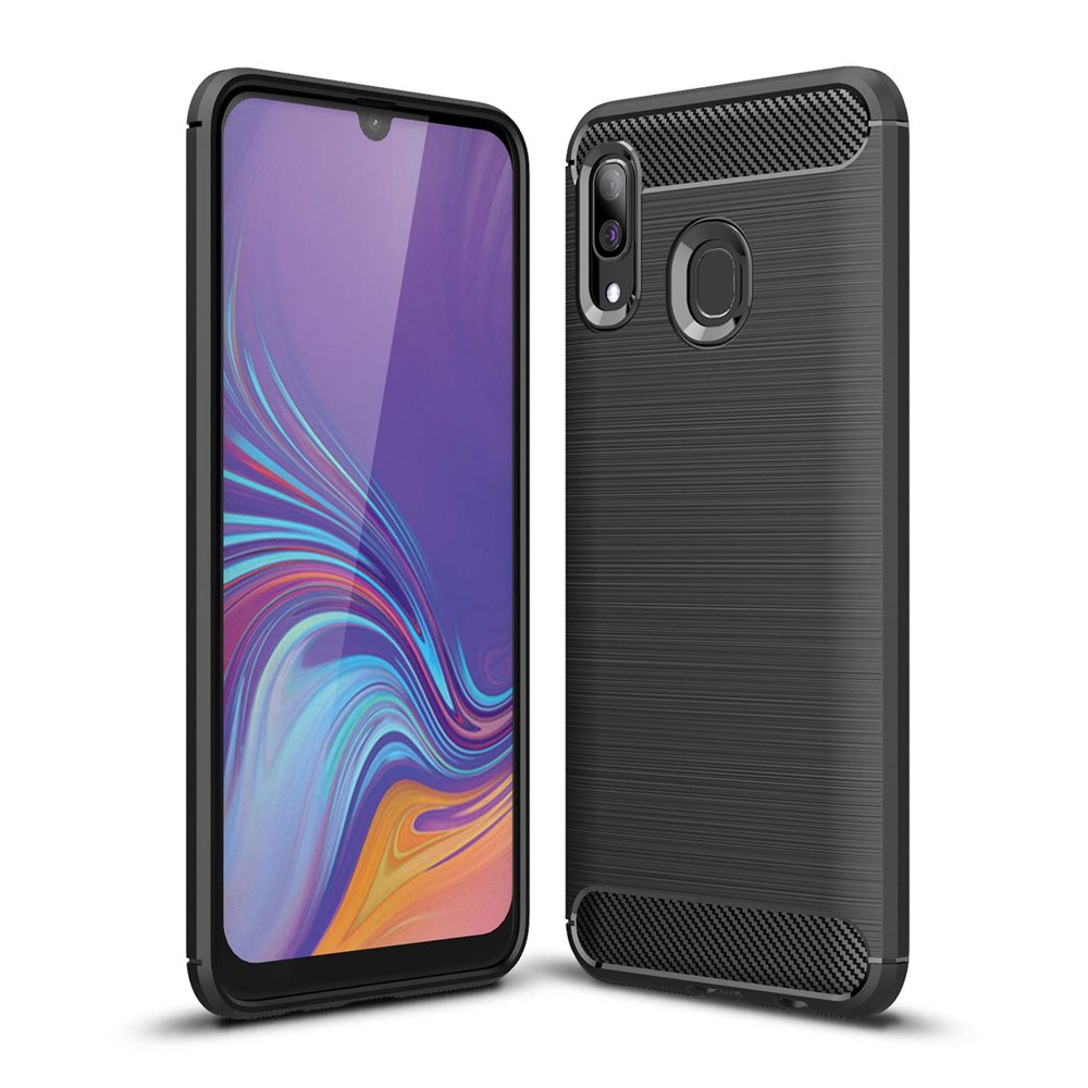 Techsuit - Carbon Silicone - Samsung Galaxy A40 - Black