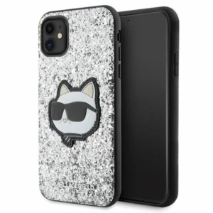 Karl Lagerfeld KLHCN61G2CPS iPhone 11 / Xr 6.1" silver/silver hardcase Glitter Choupette Patch