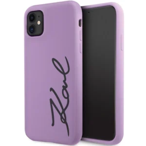 Karl Lagerfeld KLHCN61SKSVGU iPhone 11 / Xr 6.1" purple/purple hardcase Silicone Signature