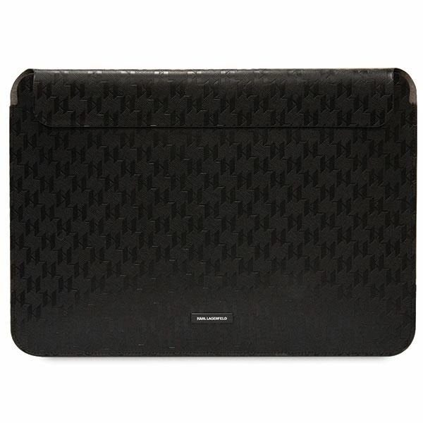 Karl Lagerfeld Saffiano Plaque case for a 14" laptop - black