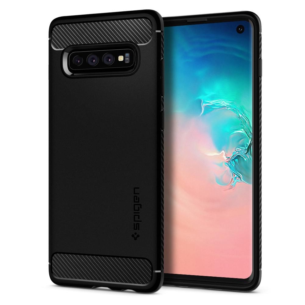 Spigen - Rugged Armor - Samsung Galaxy S10 - Black