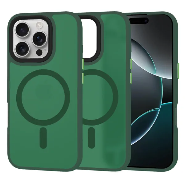 Techsuit - HaloFrost MagSafe Series - iPhone 16 Pro - Midnight Green