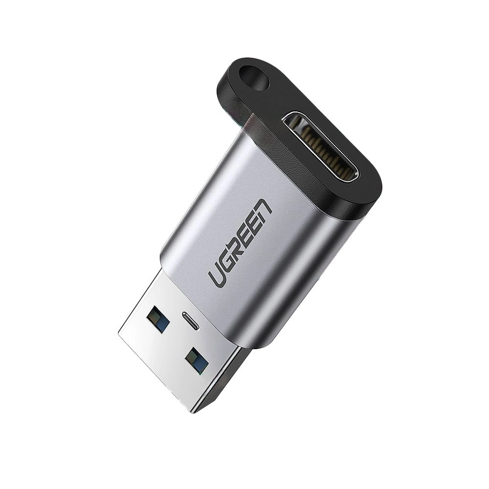 USB C (female) - USB (male) adapter Ugreen US276 USB 5Gb/s - gray