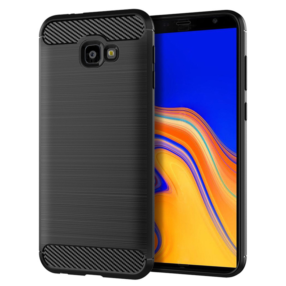 Techsuit - Carbon Silicone - Samsung Galaxy J4 Plus - Black