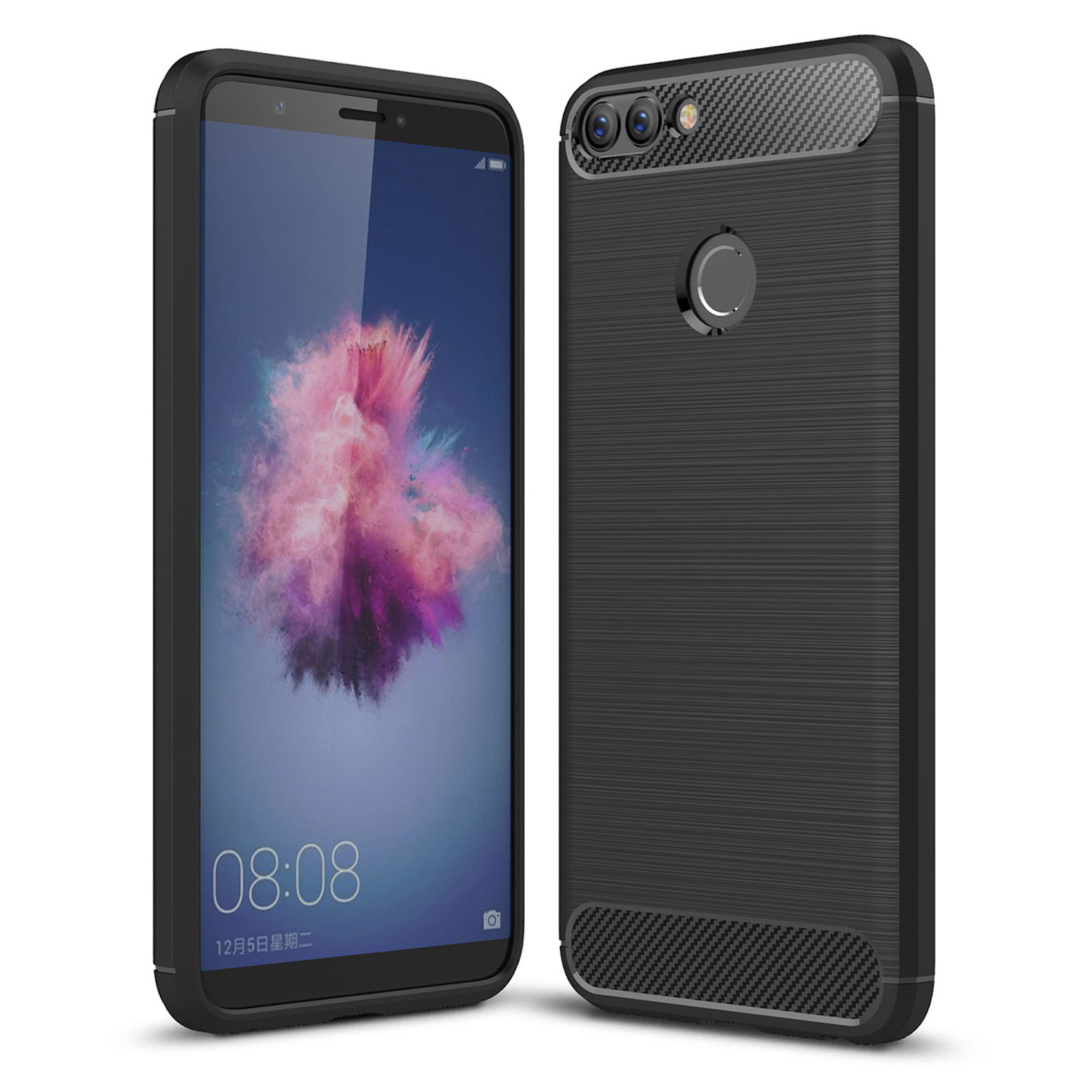 Techsuit - Carbon Silicone - Huawei P Smart - Black