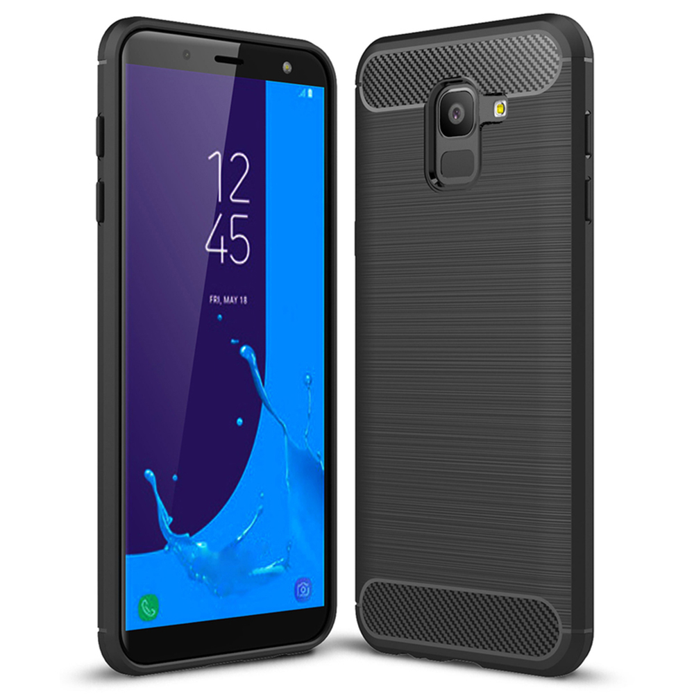 Techsuit - Carbon Silicone - Samsung Galaxy J6 2018 - Black