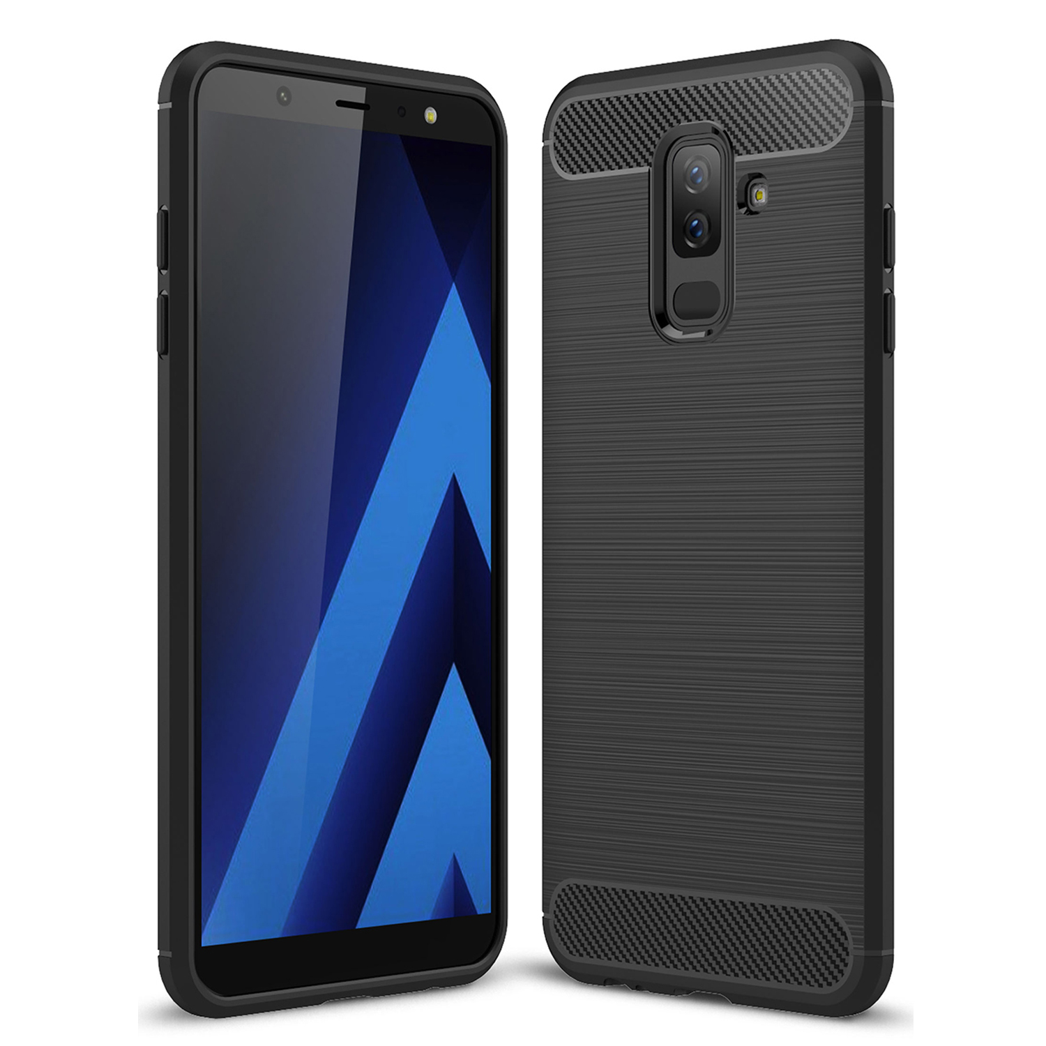 Techsuit - Carbon Silicone - Samsung Galaxy A6 Plus 2018 - Black