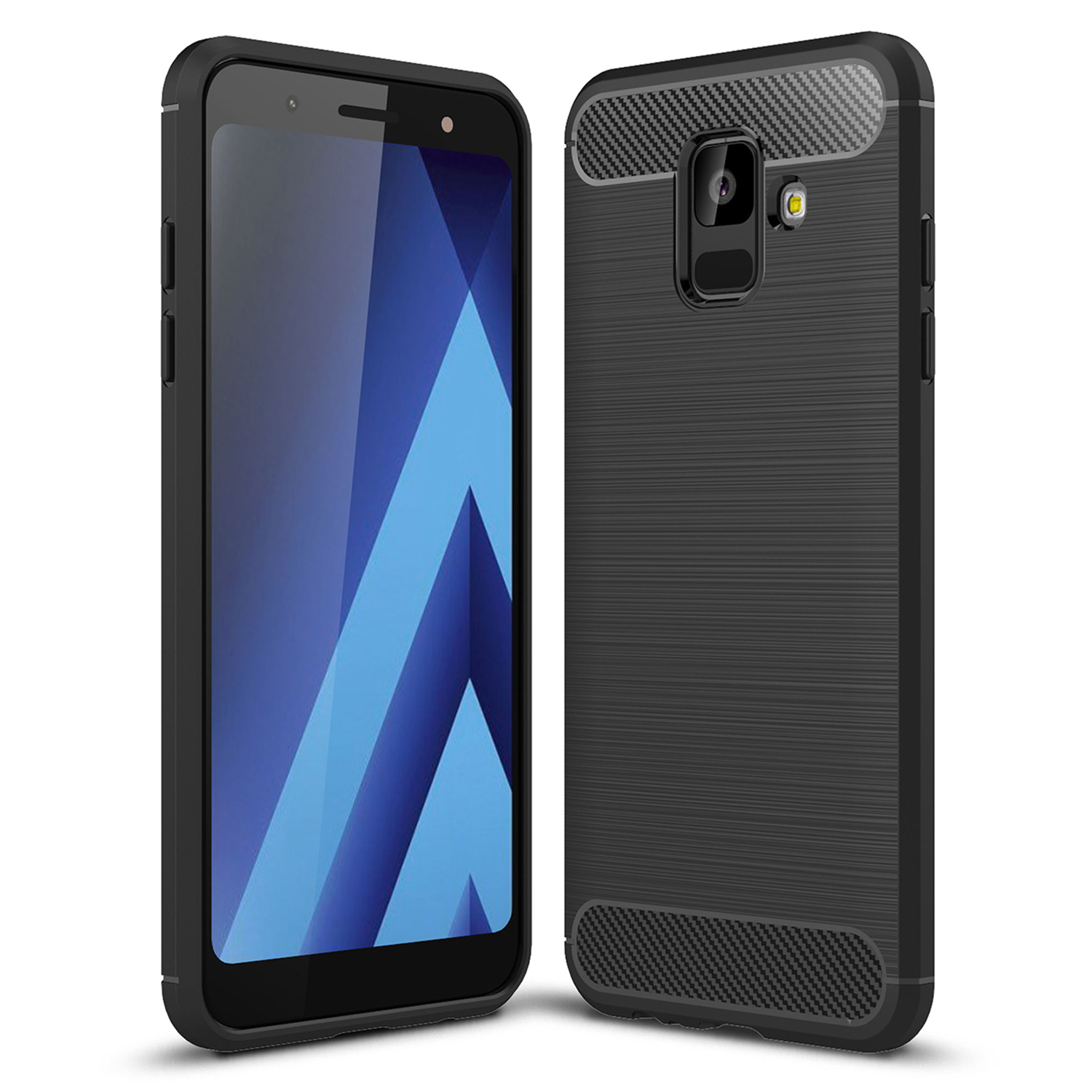 Techsuit - Carbon Silicone - Samsung Galaxy A6 2018 - Black