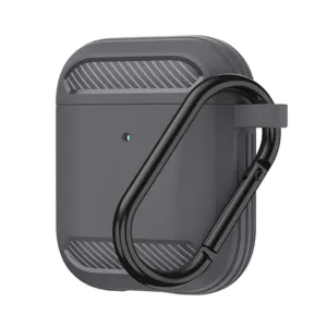 Techsuit - Carbon Silicone - for AirPods 1 / AirPods 2 - Gray