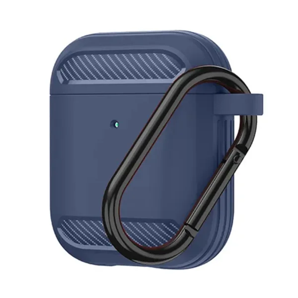 Techsuit - Carbon Silicone - for AirPods 1 / AirPods 2 - Navy Blue