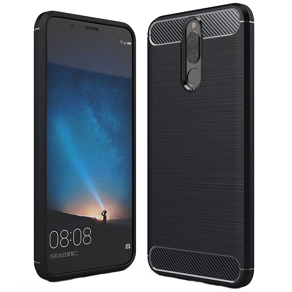 Techsuit - Carbon Silicone - Huawei Mate 10 Lite - Black