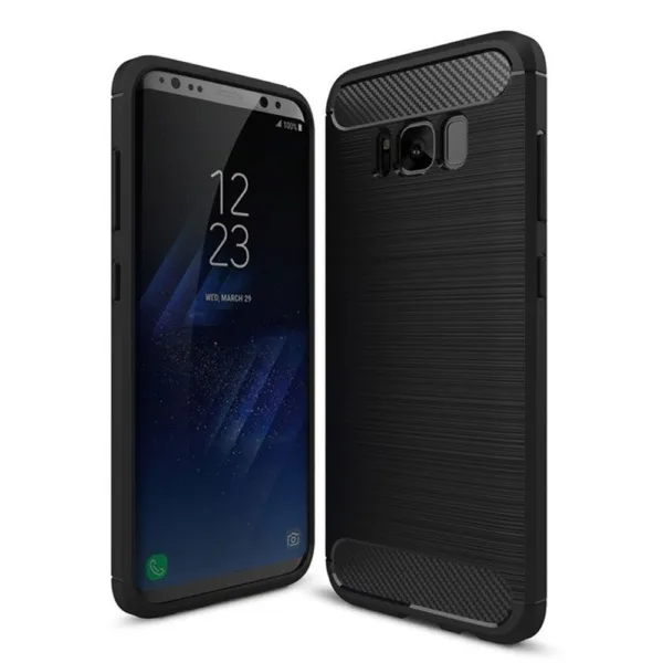 Techsuit - Carbon Silicone - Samsung Galaxy S8 - Black