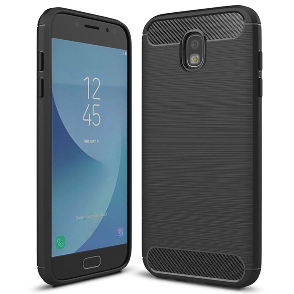 Techsuit - Carbon Silicone - Samsung Galaxy J7 2017 - Black