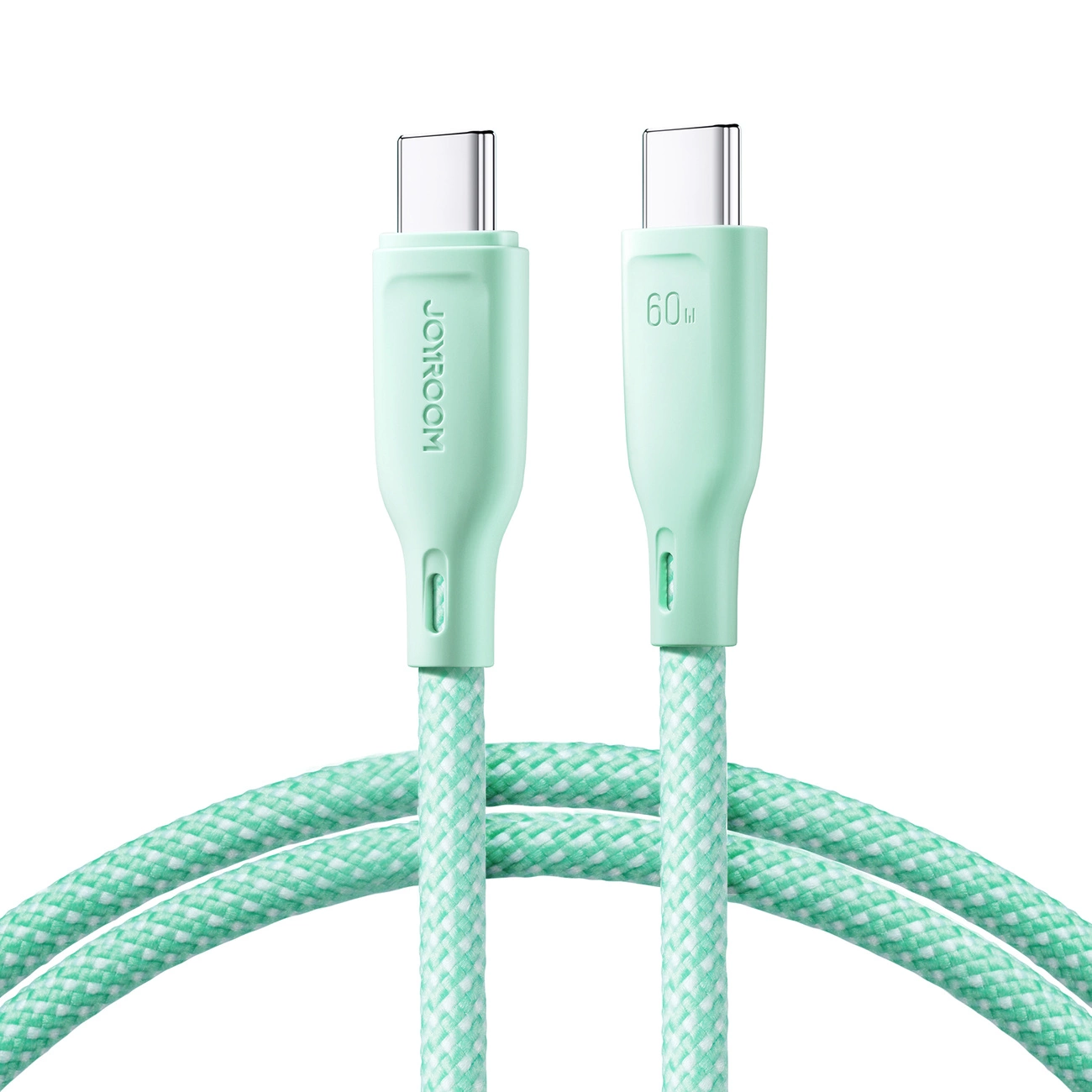 Joyroom Multi-Color Series S-A34 USB-C / USB-C PD 60W cable 1m - green