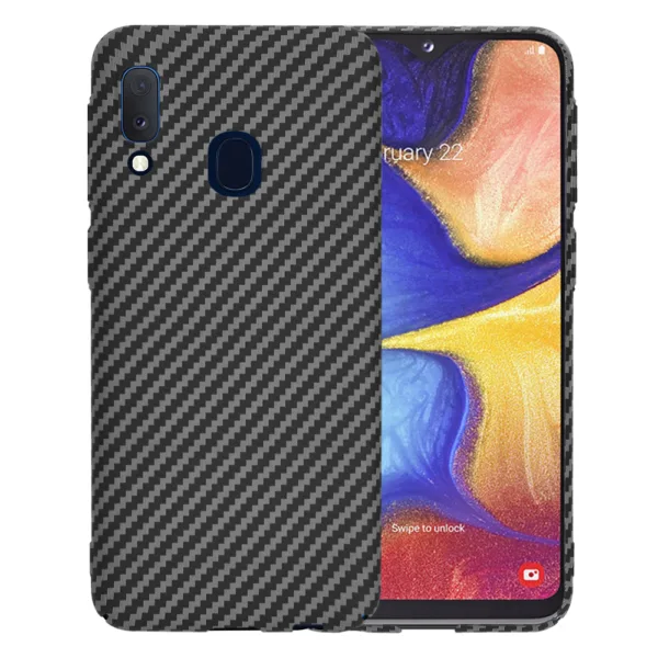 Techsuit - Carbonite FiberShell - Samsung Galaxy A20e - Black