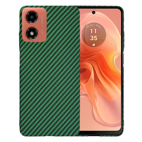 Techsuit - Carbonite FiberShell - Motorola Moto G04 / Moto G04s / Moto G24 / Moto E14 - Green