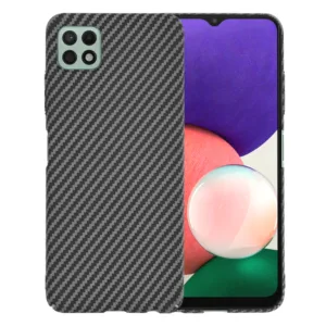 Techsuit - Carbonite FiberShell - Samsung Galaxy A22 5G - Black