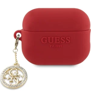 Guess GUAP23DSLGHDF AirPods Pro 2 cover red 3D Rubber 4G Diamond Charm