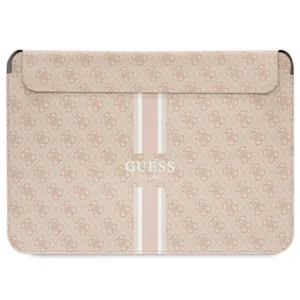 Guess 4G Printed Stripes cover for a 16" laptop - pink