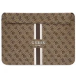 Guess 4G Printed Stripes cover for a 16" laptop - brown