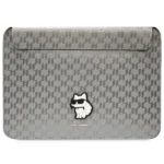 Karl Lagerfeld Saffiano Monogram Choupette case for a 14" laptop - silver