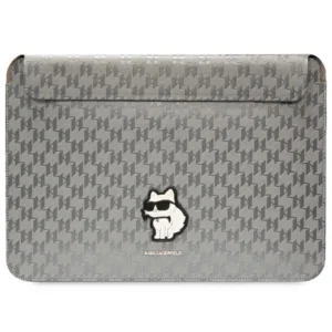 Karl Lagerfeld Saffiano Monogram Choupette case for a 14" laptop - silver