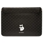 Karl Lagerfeld Saffiano Monogram Choupette case for a 14" laptop - black