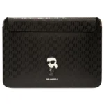 Karl Lagerfeld Saffiano Monogram Ikonik case for a 14" laptop - black