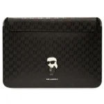 Karl Lagerfeld Saffiano Monogram Ikonik case for a 16" laptop - black